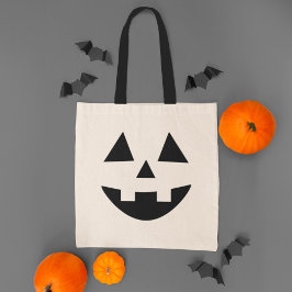 Bolsa Tote Bonito Jack O Lanterna Pumpkin Face Halloween