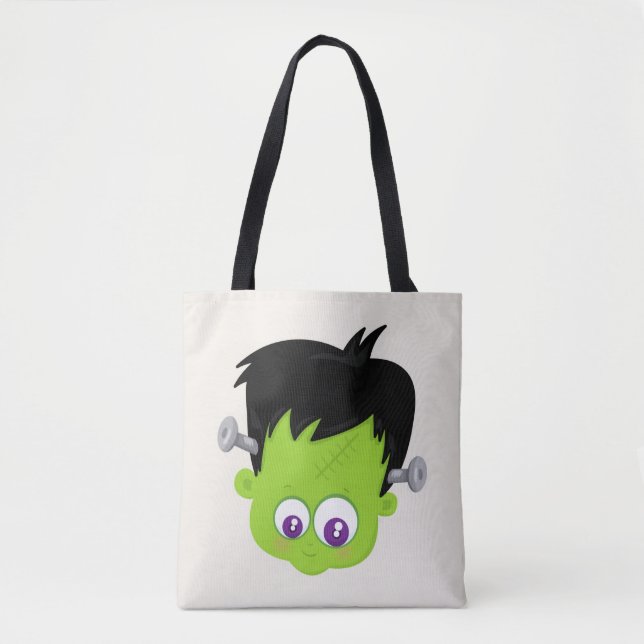 Bolsa Tote Bonito monstro verde Frankenstein face ao Dia das  (Frente)