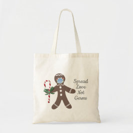 Bolsa Tote Bonito Natal Gingerbird Homem Criança Nome