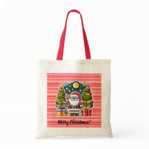 Bonito Natal Papai Noel Dott Tote Bag