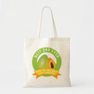 Bolsa Tote Bonito Papá Ya O Melhor Arma De Fruta Engraçado