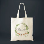 Bolsa Tote Bonito personalizada Daisy Wreath Bridesmaids<br><div class="desc">Bonito personalizada Daisy Leafy Wreath Bridesmaids/Bolsa de boas-vindas. É Fácil Alterar O Nome Para O Seu. Clique Em Personalizar Para Alterar O Tipo De Fonte,  A Cor Da Fonte,  O Tamanho Da Fonte Ou Para Adicionar/Excluir/Alterar O Texto Ou Os Elementos Design.</div>