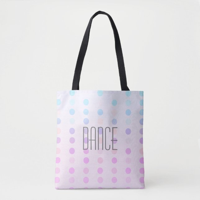 Bolsa Tote bonito ponto pastel dançando saco (Frente)