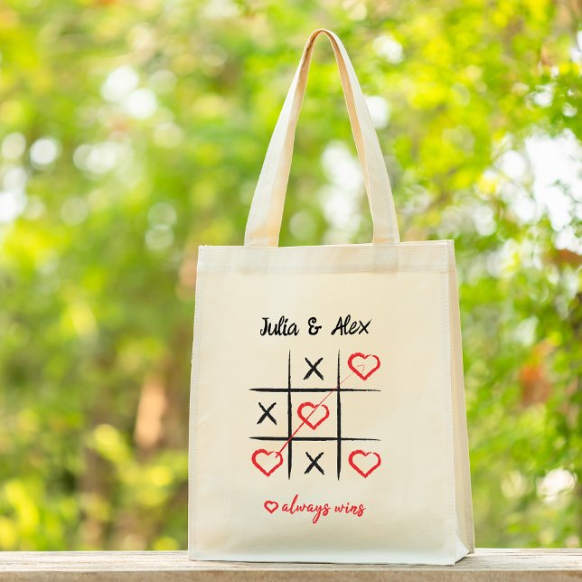 Bolsa Tote Bonito Presente de Tote Tic-Tac-Toe (Criador carregado)
