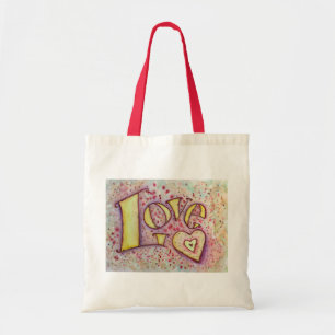 Bolsa Tote Bonito Rosa, Pintura De Arte De Palavra, Saco