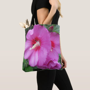 Bolsa Tote Bonito Rosa Rosa Rosa Rosa De Sharon Raindrops Pet