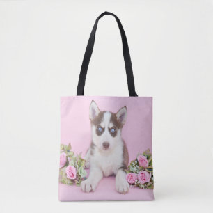 Bolsa Tote Bonito Rouco com Rosas Rosa