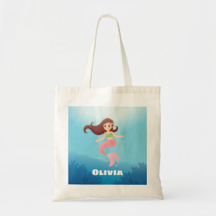 Bolsa Tote Bonito Sereia sob o Saco de Tota do Mar