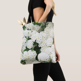 Bolsa Tote Bonito Shrubs Neutros Do Mar Branco Florais Por Av