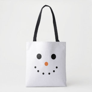 Bolsa Tote Bonito Snowman Face Tot Bag