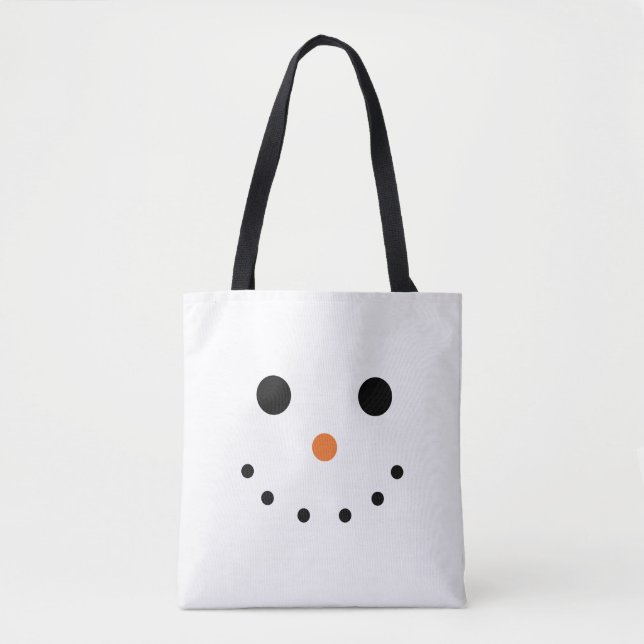 Bolsa Tote Bonito Snowman Face Tot Bag (Frente)
