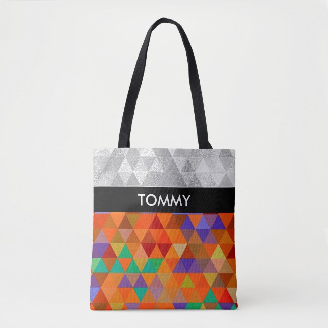 Bolsa Tote Bonito Triângulo Gruning Standard I & II + suas id (Frente)