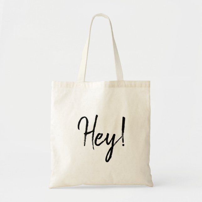 Bolsa Tote Bonjour! | Design Moderno de Olá em Francês (Frente)