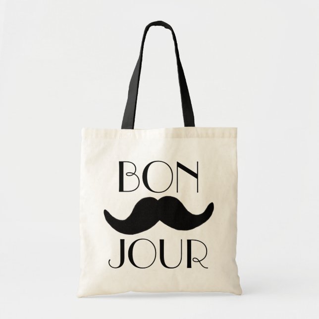 Bolsa Tote BONJOUR Mustache (Frente)