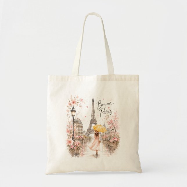 Bolsa tote Bonjour Paris Parisiense (Frente)