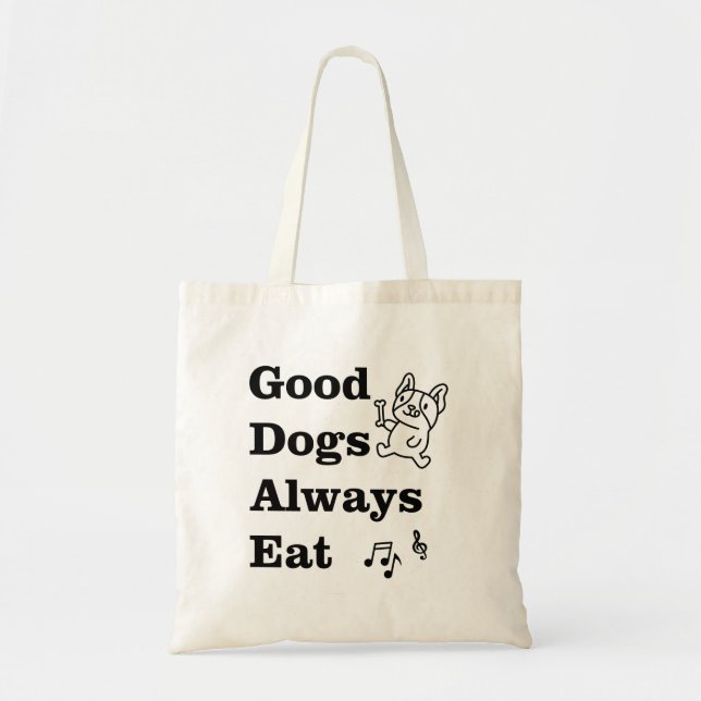 Bolsa Tote Bons Cães Sempre Comem Teoria Musical GDAE (Frente)