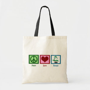 Bolsa Tote Bonsais do amor da paz