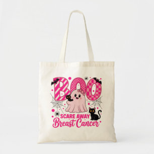Bolsa Tote Boo Assusta O Fantasma E Gatos De Cancer De Mama