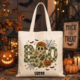 Bolsa Tote Boo Camo Fantasma Halloween Personalizado