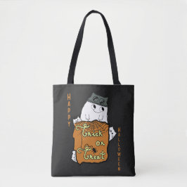 Bolsa Tote Boo de Halloween Fofo - Truque ou Guloseimas de Ha