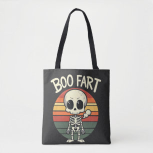 Bolsa Tote Boo fart Funny Spooky Pastel Ghost Gótico Retro