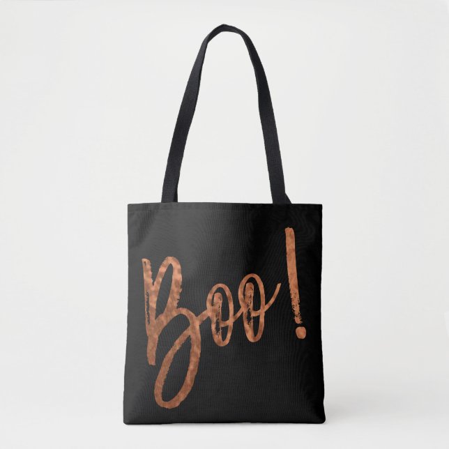 Bolsa Tote Boo! Halloween Modern Halloween Candy Bag (Frente)