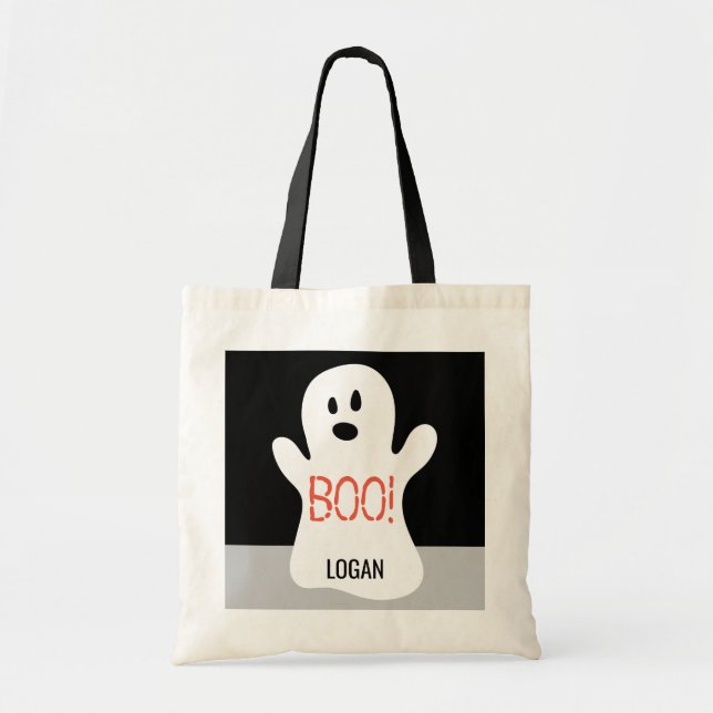 Bolsa Tote BOO Halloween Treat Bag (Frente)