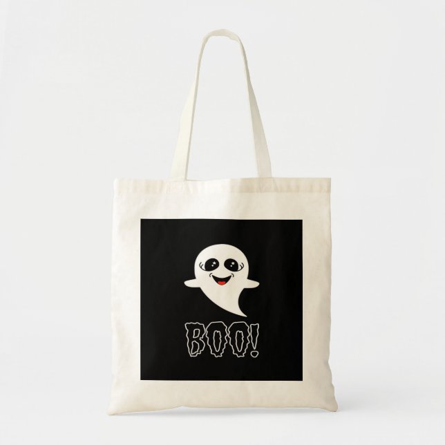 Bolsa Tote Boo! Pequeno Halloween Por Lucas (Frente)