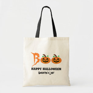 Bolsa Tote BOO! Saco de Tote de Abóbora do Halloween