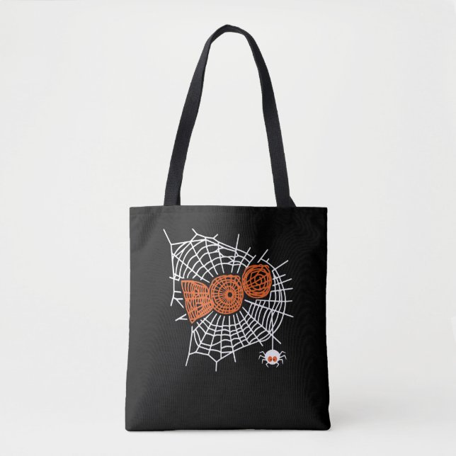 Bolsa Tote Boo Spider Web Engraçado com Engraçado na Web (Frente)