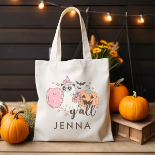 Bolsa Tote Boo y Retro Groovy Halloween