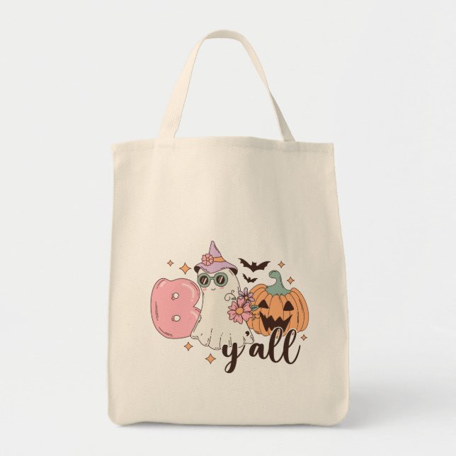 Bolsa Tote Boo Y'All Halloween (Frente)