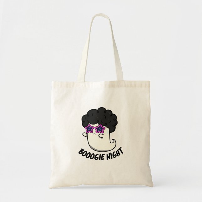Bolsa Tote Boogie Night Dia de as Bruxas engraçado Ghost Pun (Frente)