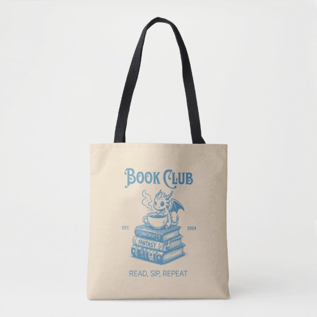 Bolsa Tote Book Club Fantasy Dragon Lovers (Frente)