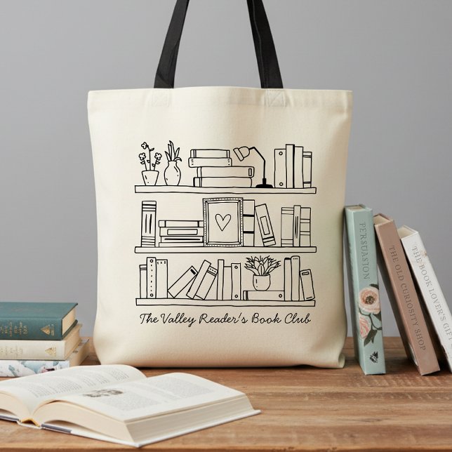 Bolsa Tote Book Club Member's Personalized Gift (Criador carregado)