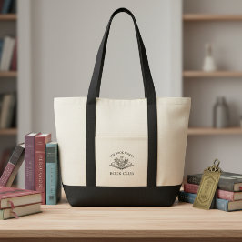 Bolsa Tote Book Club Name Personalized Gift