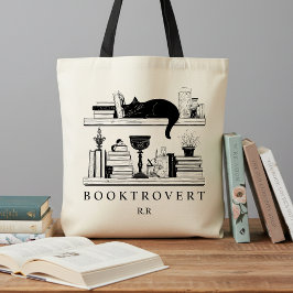 Bolsa Tote Book Lover's Cozy Academia Booktrovert Monogram