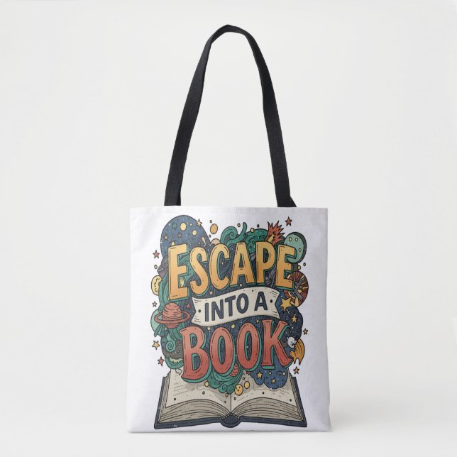 Bolsa Tote Bookish Vibes, Estilo do Dia a Dia (Frente)