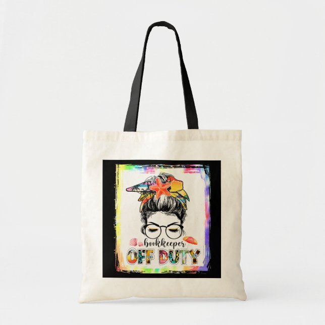Bolsa Tote Bookkeeper Off Duty Messenger Bun Librarian Summer (Frente)