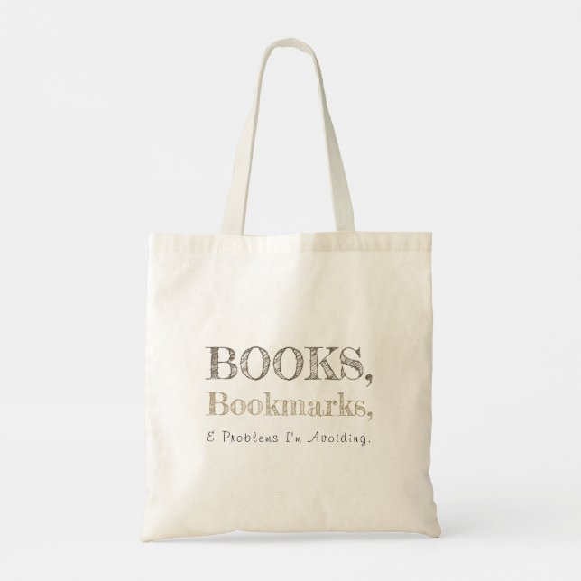 Bolsa Tote Books, Bookmarks & Problems Elegant Playful Book (Verso)