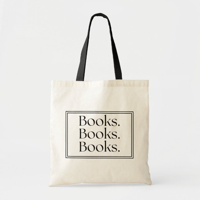 Bolsa Tote Books Books Books (Frente)