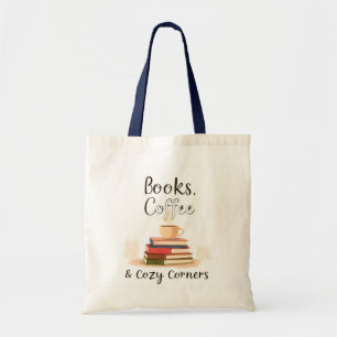 Bolsa Tote Books Coffee & Cozy Corners Amante de