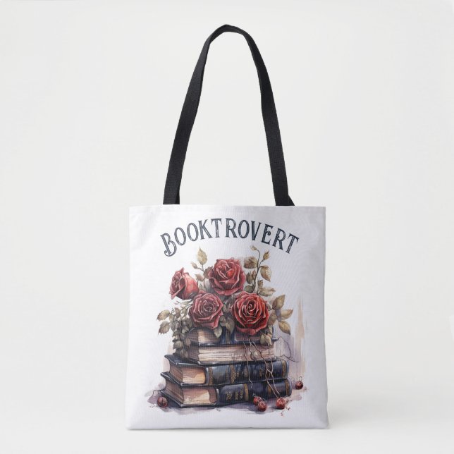 Bolsa Tote Booktrovert, Book Lover (Frente)
