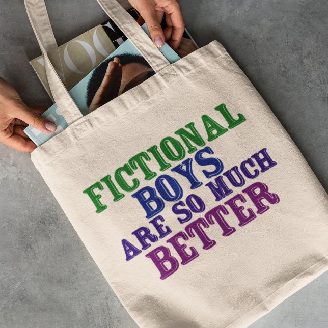 Bolsa Tote Bookworm Engraçado Os Meninos Ficcionais São Muito (Criador carregado)
