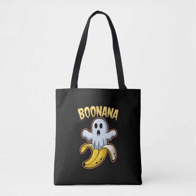 Bolsa Tote Boonana Cute Ghost Banana Halloween (Frente)