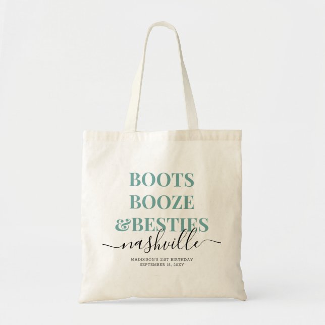 Bolsa Tote Boots Booze Besties Tear Country Girls Trip (Frente)