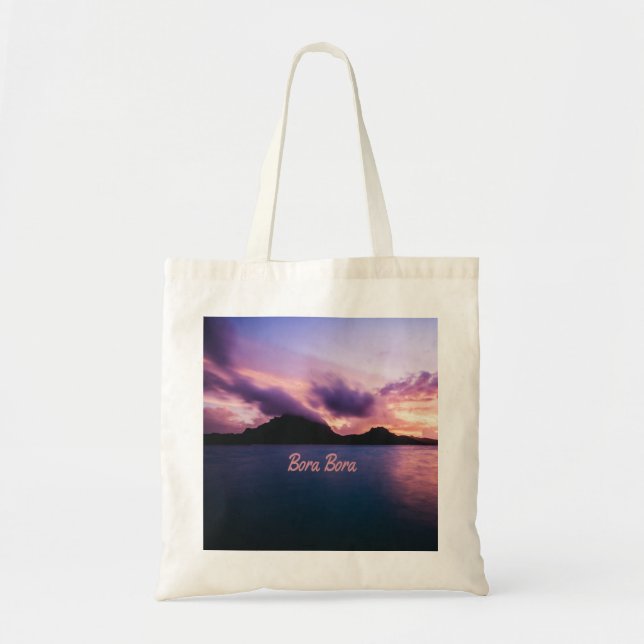 Bolsa Tote Bora Bora Suset Island Beach (Frente)