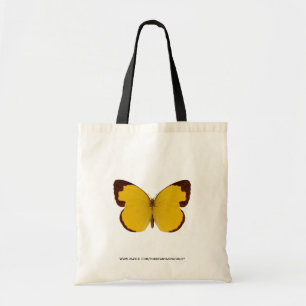 Bolsa Tote Borboleta Amarela de Grama de Chocolate