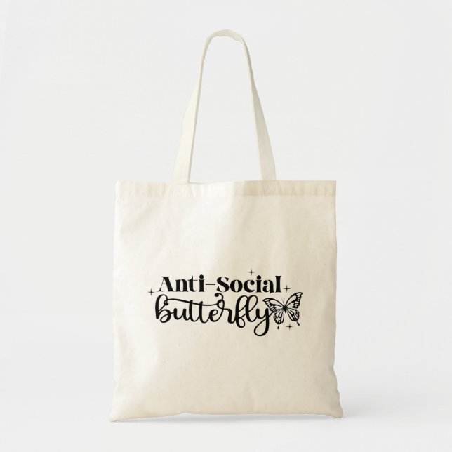 Bolsa Tote Borboleta antissocial (Frente)