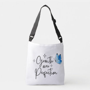 Bolsa Tote Borboleta Azul Crescimento Sobre Perfei